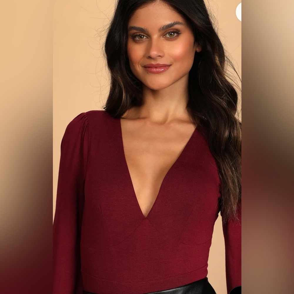 Lulus Medium Night Out Vibes long Sleeve Bodysuit